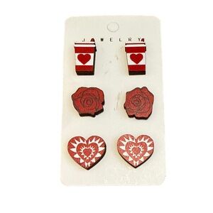 Silver Stud Earrings Set